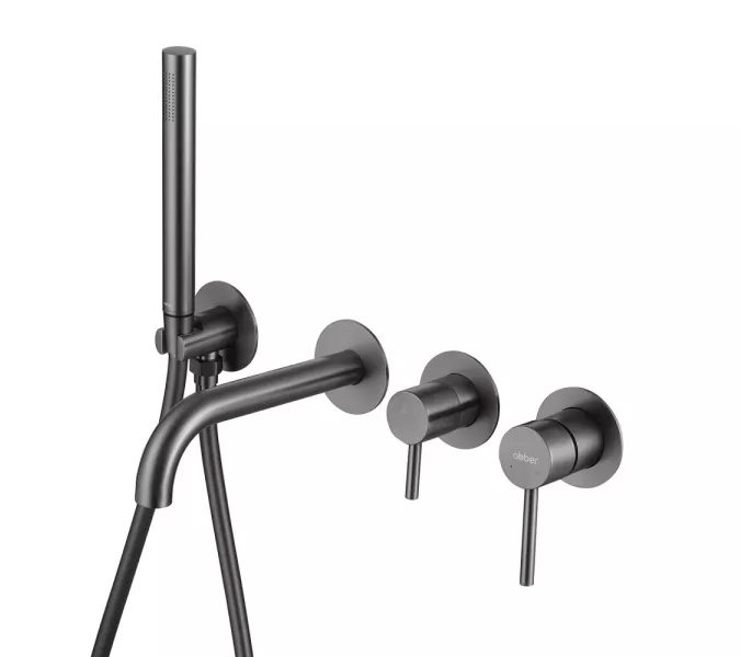 Смеситель ABBER Wasser Kreis AF8130NG для ванны скрытого монтажа, никель, Выбрать цвет: Никель