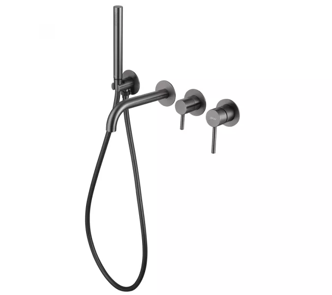 Смеситель ABBER Wasser Kreis AF8130NG для ванны скрытого монтажа, никель, Выбрать цвет: Никель, изображение 2