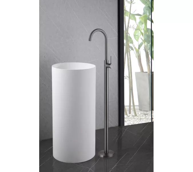 Смеситель ABBER Wasser Kreis AF8141NG напольный для раковины, никель, Выбрать цвет: Никель, изображение 2