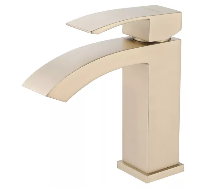 Смеситель ABBER Wasserfall AF8610G для раковины, золото матовое, Выбрать цвет: Золото матовое