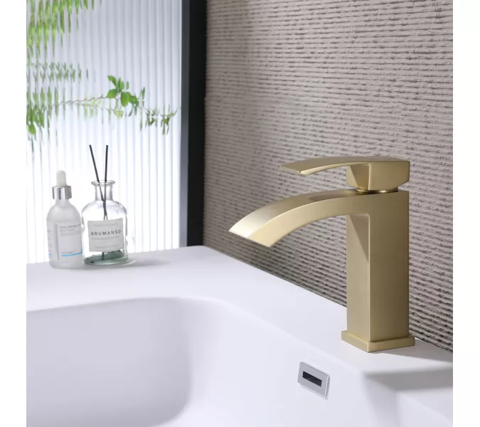 Смеситель ABBER Wasserfall AF8610G для раковины, золото матовое, Выбрать цвет: Золото матовое, изображение 2