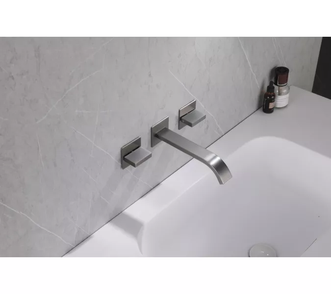 Смеситель ABBER Wasserfall AF8612NG для раковины скрытого монтажа, никель, Выбрать цвет: Никель, изображение 2