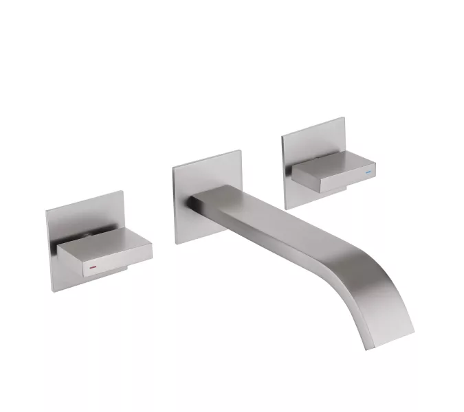 Смеситель ABBER Wasserfall AF8612SP для раковины скрытого монтажа, сатин, Выбрать цвет: Сатин