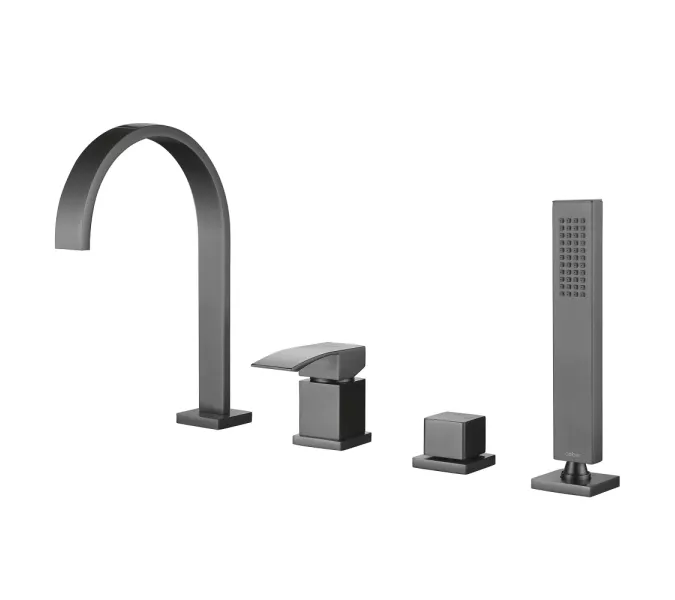 Смеситель ABBER Wasserfall AF8613NG на борт ванны, никель, Выбрать цвет: Никель