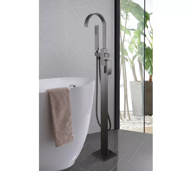 Смеситель ABBER Wasserfall AF8615NG напольный, никель, Выбрать цвет: Никель, изображение 2