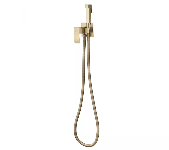 Смеситель ABBER Wasserfall AF8625G с гигиеническим душем, золото матовое, Выбрать цвет: Золото матовое, изображение 2