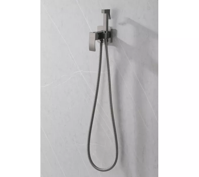 Смеситель ABBER Wasserfall AF8625NG с гигиеническим душем, никель, Выбрать цвет: Никель, изображение 3