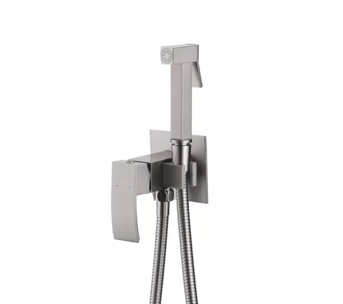 Смеситель ABBER Wasserfall AF8625SP с гигиеническим душем, сатин, Выбрать цвет: Сатин