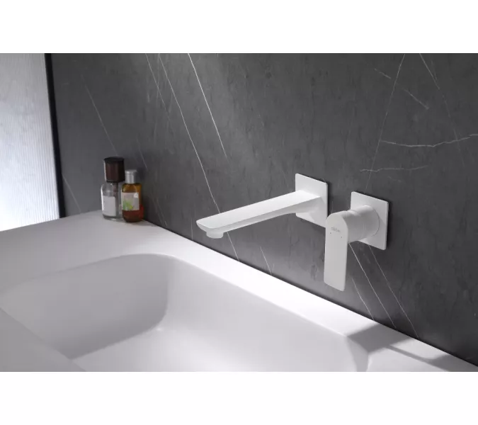 Смеситель ABBER Weiss Insel AF8082FW для раковины скрытого монтажа, белый матовый, Выбрать цвет: Белый матовый, изображение 2