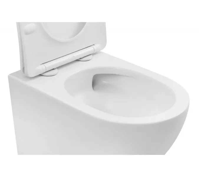Унитаз ABBER Bequem AC1100TMW подвесной белый матовый, безободковый, смыв торнадо, Выбрать цвет: Белый, изображение 4