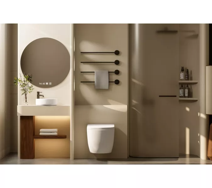 Унитаз ABBER Bequem AC1100TMW подвесной белый матовый, безободковый, смыв торнадо, Выбрать цвет: Белый, изображение 6