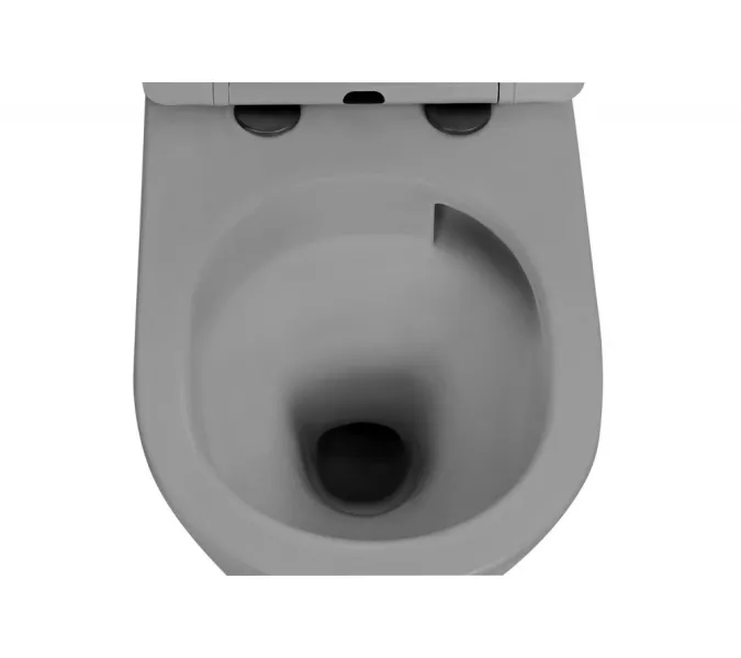 Унитаз ABBER Bequem AC1102TMG подвесной серый матовый, безободковый, смыв торнадо, Выбрать цвет: серый, изображение 5