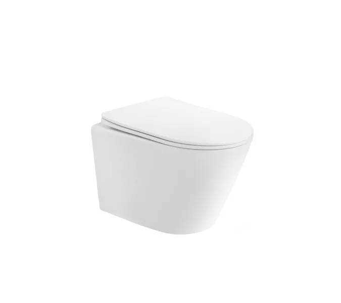 Унитаз ABBER Bequem AC1102TMW подвесной белый матовый, безободковый, смыв торнадо, Выбрать цвет: Белый