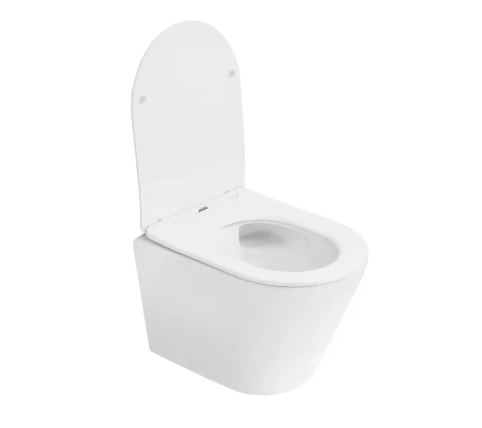 Унитаз ABBER Bequem AC1102TMW подвесной белый матовый, безободковый, смыв торнадо, Выбрать цвет: Белый, изображение 3