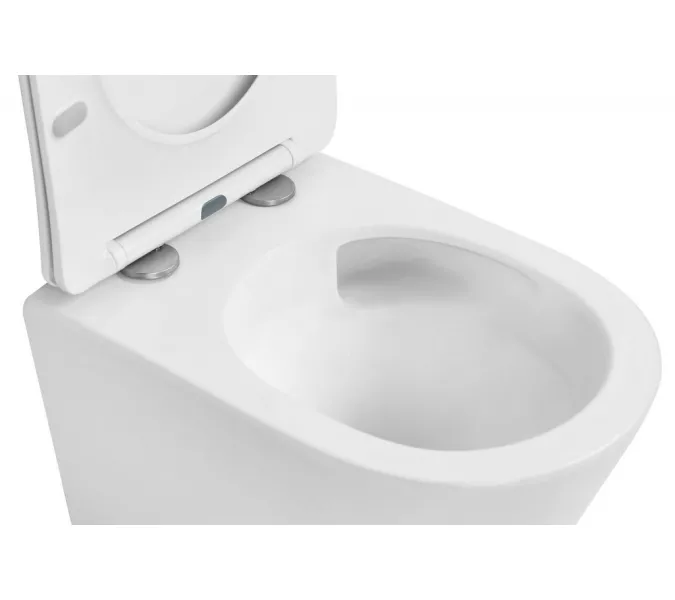 Унитаз ABBER Bequem AC1102TMW подвесной белый матовый, безободковый, смыв торнадо, Выбрать цвет: Белый, изображение 4