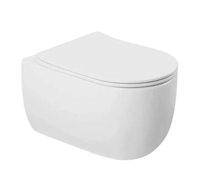 Унитаз ABBER Bequem AC1104TN подвесной белый, безободковый, смыв торнадо