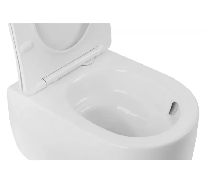 Унитаз ABBER Bequem AC1104TN подвесной белый, безободковый, смыв торнадо, изображение 2