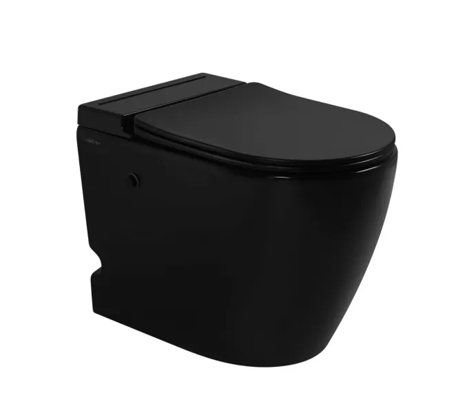 Унитаз ABBER Bequem AC1115PMB приставной черный матовый с импульсным смывом