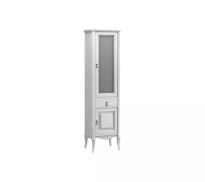 Пенал напольный одностворчатый OPADIRIS Лоренцо левый/правый , белый, Выбрать цвет: Белый, Ориентация: Правая