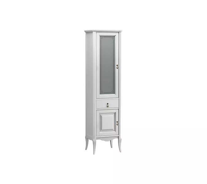 Пенал напольный одностворчатый OPADIRIS Лоренцо левый/правый , белый, Выбрать цвет: Белый, Ориентация: Левая