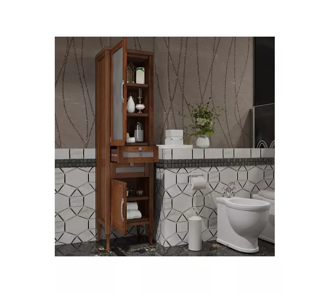 Пенал одностворчатый левый OPADIRIS  Мираж  светлый орех, Ориентация: Левая, Выбрать цвет: Светлый орех, изображение 2