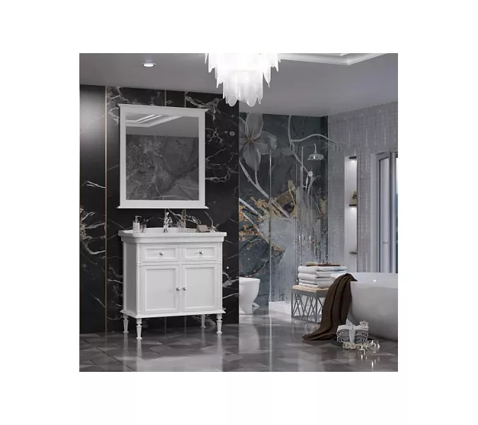 Зеркало Opadiris Кантара-85 Белый матовый, Выбрать цвет: Белый, Выбрать размер: 85, изображение 3