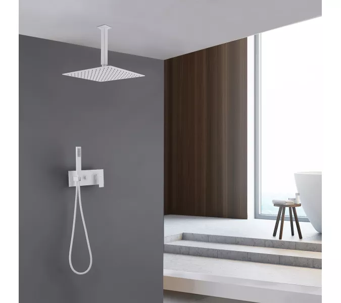 Душевая система ABBER Daheim AF8221W скрытого монтажа без излива, белый матовый, Выбрать цвет: Белый матовый, изображение 2