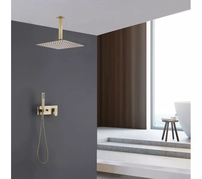 Душевая система ABBER Daheim AF8221G скрытого монтажа без излива, золото матовое, Выбрать цвет: Золото матовое, изображение 2