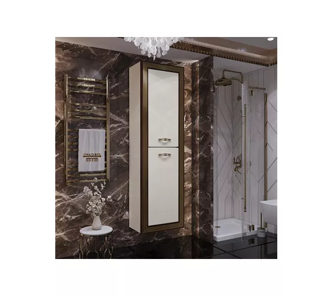 Пенал OPADIRIS Карат Бежевый глянцевый с золотой патиной, универсальный, Выбрать цвет: Золото, изображение 2