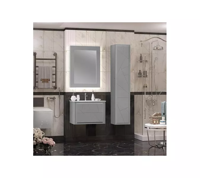 Зеркало OPADIRIS Луиджи серый, Выбрать цвет: Серый, Выбрать размер: 70, изображение 3