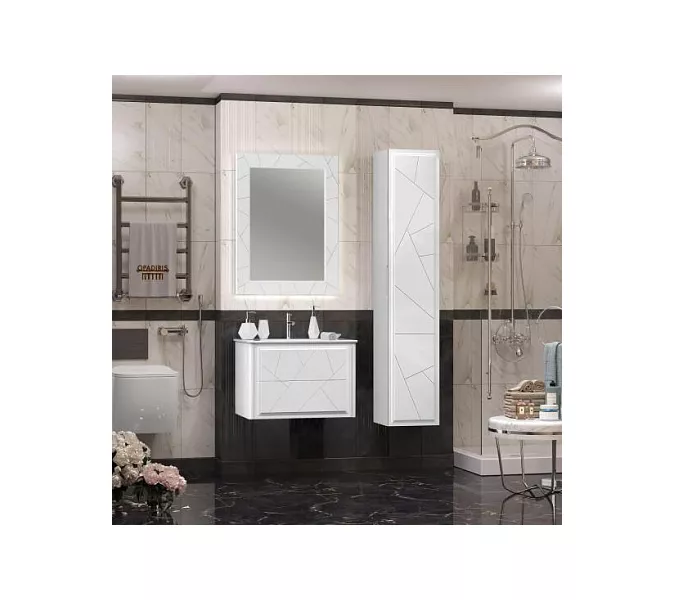 Зеркало OPADIRIS Луиджи  белый, Выбрать цвет: Белый, Выбрать размер: 70, изображение 3