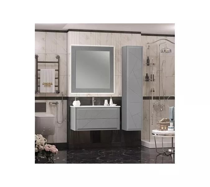 Зеркало OPADIRIS Луиджи серый, Выбрать цвет: Серый, Выбрать размер: 100, изображение 3