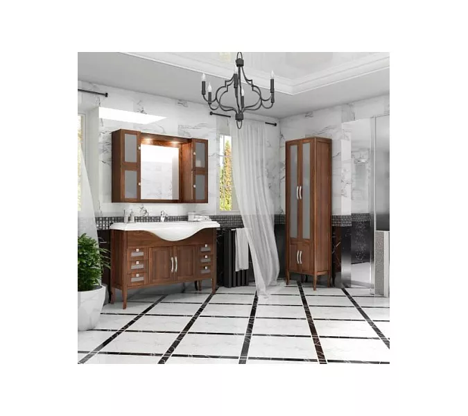 Тумбы с раковиной OPADIRIS Мираж  светлый орех/серебро, Выбрать цвет: Светлый орех, Выбрать размер: 120, изображение 7