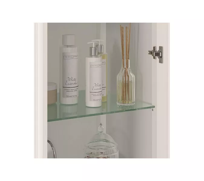 Пенал напольный двустворчатый OPADIRIS Лоренцо белый, Выбрать цвет: Белый, изображение 6