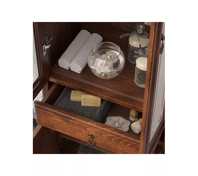 Пенал напольный двустворчатый OPADIRIS Лоренцо светлый орех, Выбрать цвет: Светлый орех, изображение 6