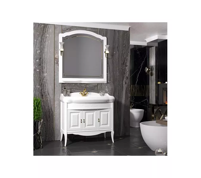 Тумба с раковиной OPADIRIS Лоренцо-60/80/100  белый, Выбрать цвет: Белый, Выбрать размер: 100, изображение 7