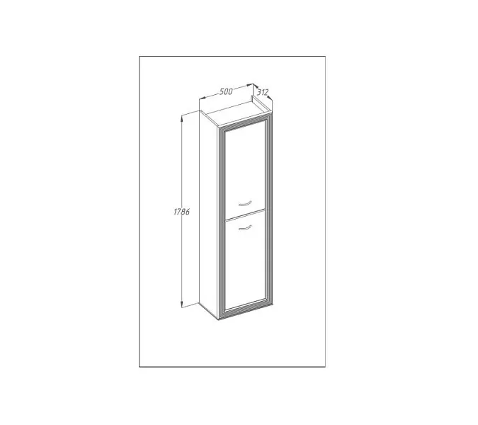 Пенал OPADIRIS Карат Бежевый глянцевый с золотой патиной, универсальный, Выбрать цвет: Золото, изображение 5