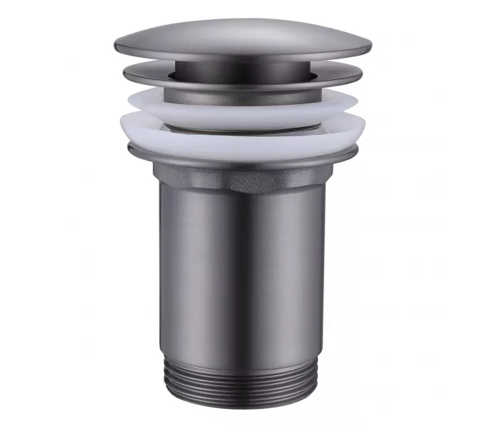 Донный клапан ABBER AF0010NG с переливом, клик-клак, никель, Выбрать цвет: Никель