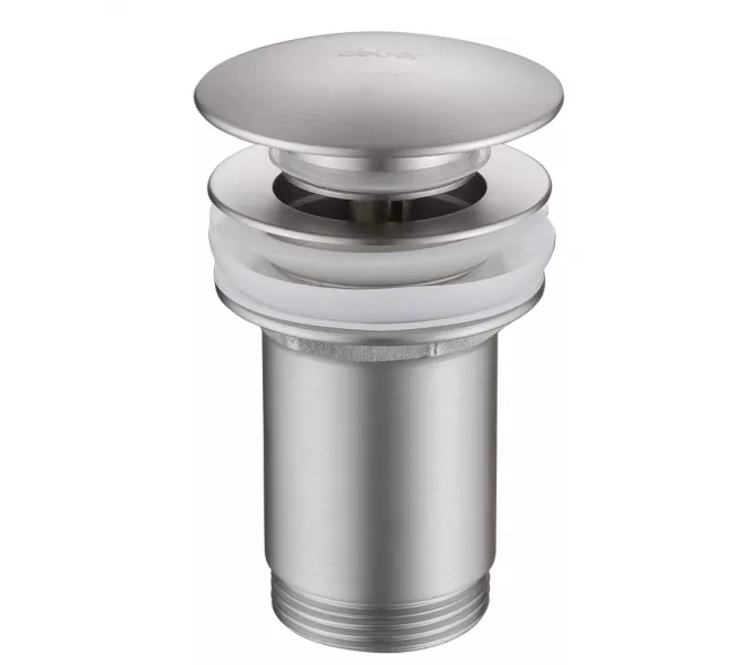 Донный клапан ABBER AF0010SP с переливом, клик-клак, сатин, Выбрать цвет: Сатин