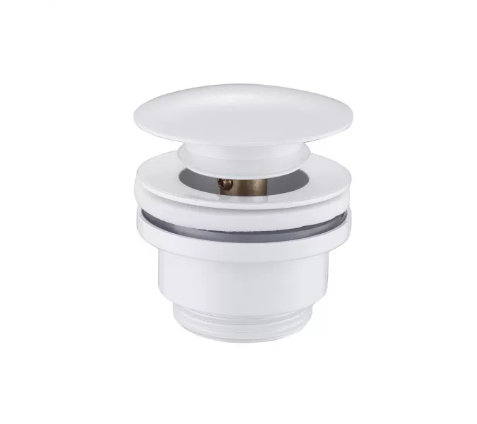 Донный клапан ABBER AF0011W без перелива, клик-клак, белый, Выбрать цвет: Белый