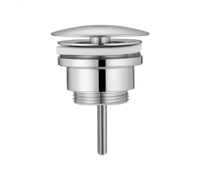 Донный клапан ABBER AF0012 без перелива, фиксированный, хром, Выбрать цвет: Хром
