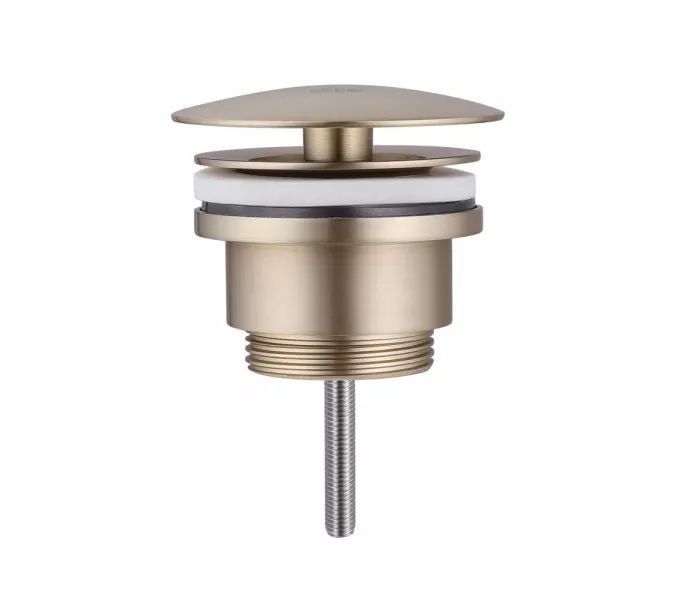 Донный клапан ABBER AF0012G без перелива, фиксированный, золото матовое, Выбрать цвет: Золото матовое