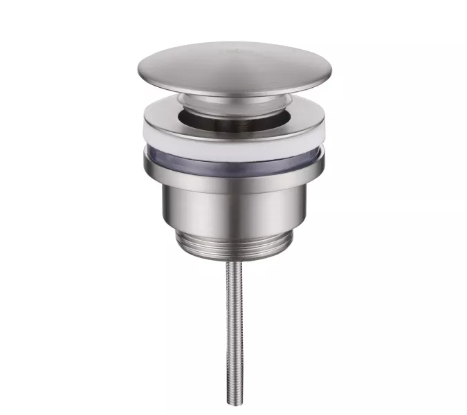 Донный клапан ABBER AF0012SP без перелива, фиксированный, сатин, Выбрать цвет: Сатин