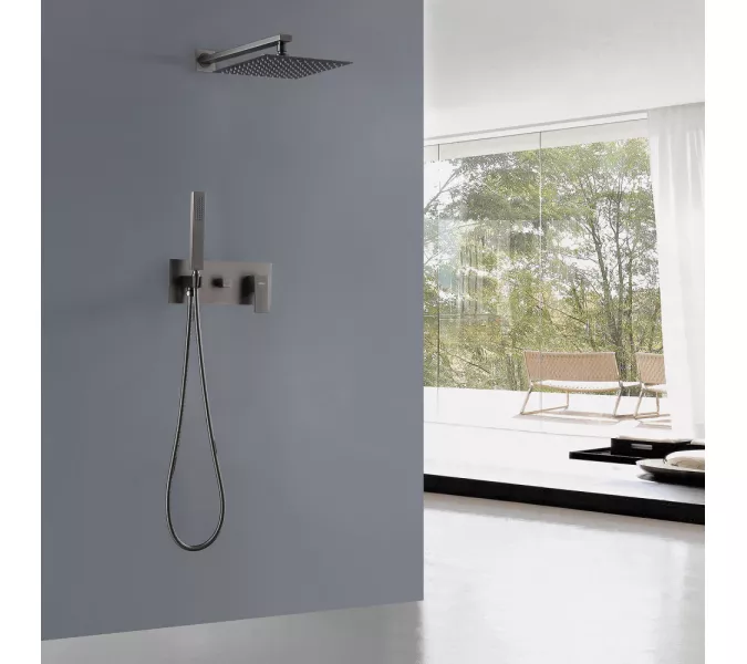 Душевая система ABBER Daheim AF8218NG скрытого монтажа без излива, никель, Выбрать цвет: Никель, изображение 2