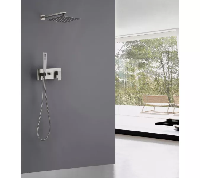 Душевая система ABBER Daheim AF8218SP скрытого монтажа без излива, сатин, Выбрать цвет: Сатин, изображение 2