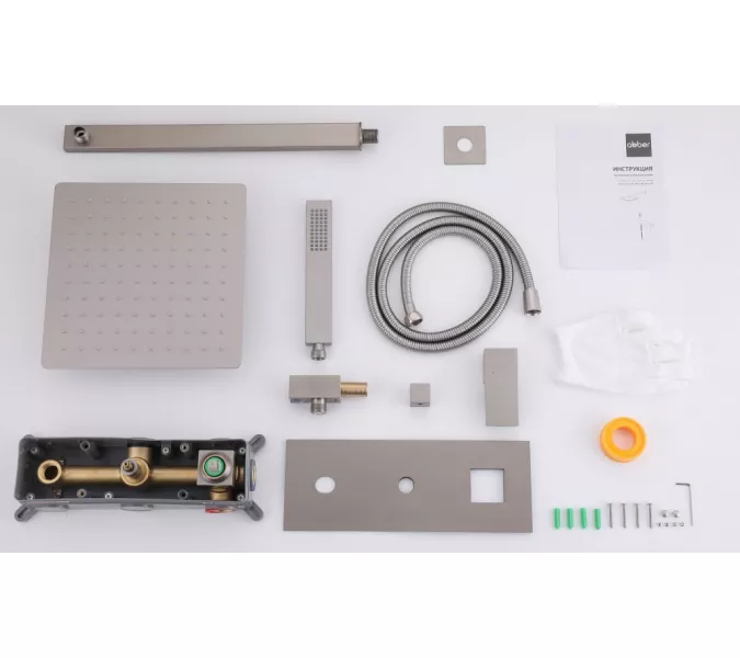 Душевая система ABBER Daheim AF8218SP скрытого монтажа без излива, сатин, Выбрать цвет: Сатин, изображение 3