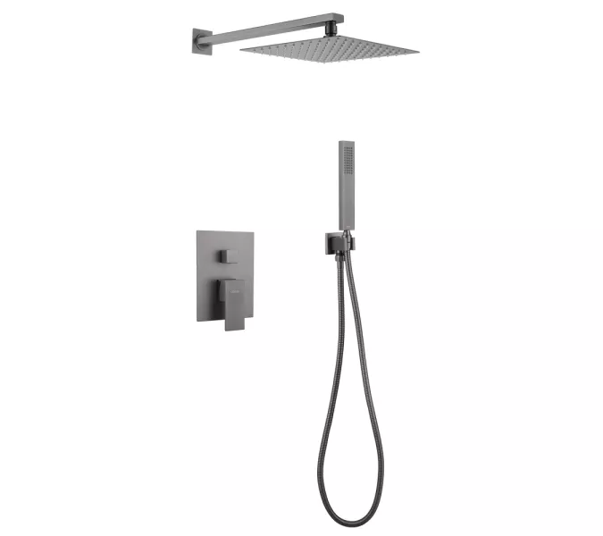 Душевая система ABBER Daheim AF8219NG скрытого монтажа без излива, никель, Выбрать цвет: Никель