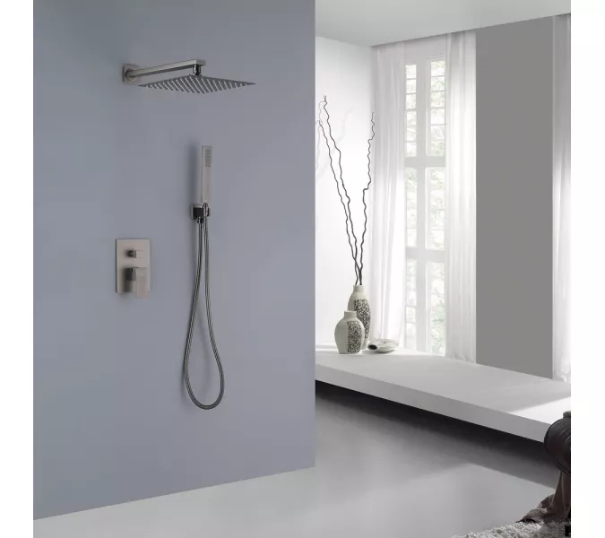 Душевая система ABBER Daheim AF8219NG скрытого монтажа без излива, никель, Выбрать цвет: Никель, изображение 2