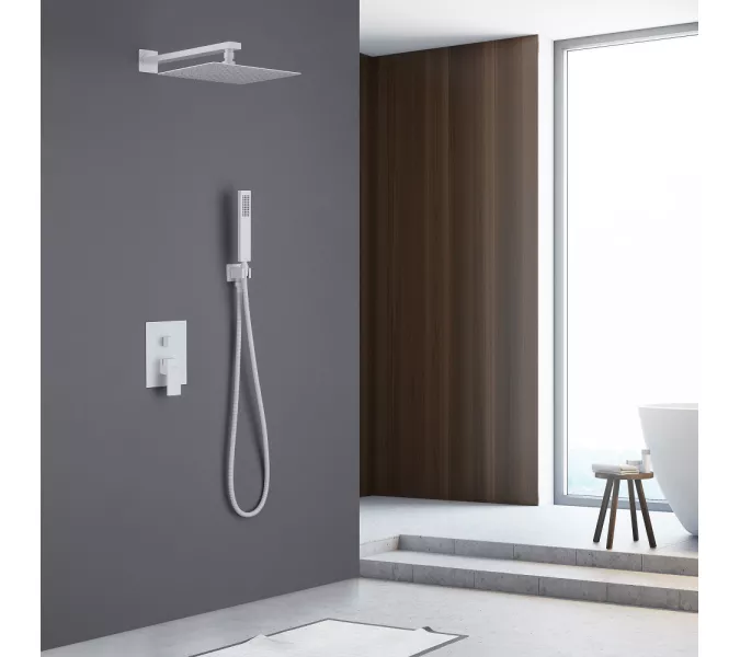 Душевая система ABBER Daheim AF8219W скрытого монтажа без излива, белая матовая, Выбрать цвет: Белый матовый, изображение 2