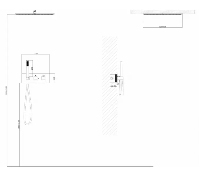 Душевая система ABBER Daheim AF8255NG скрытого монтажа без излива, термостат, никель, Выбрать цвет: Никель, изображение 3